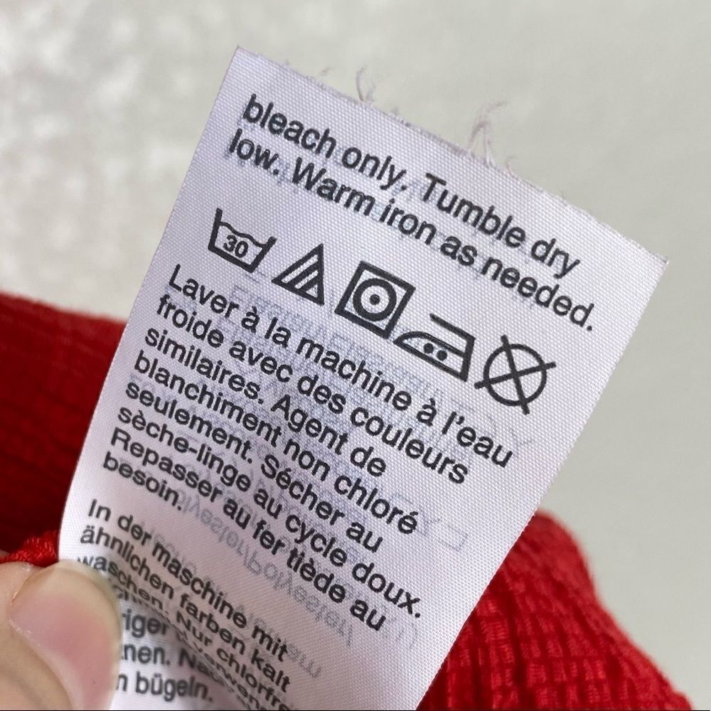 Madewell Texture & Thread Red Peasant Blouse - Picture 6 of 6
